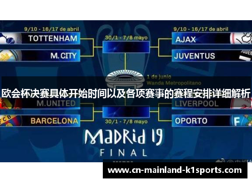 欧会杯决赛具体开始时间以及各项赛事的赛程安排详细解析 欧会杯决赛具体开始时间以及各项赛事的赛程安排详细解析
