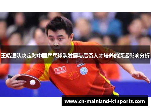 王皓退队决定对中国乒乓球队发展与后备人才培养的深远影响分析 王皓退队决定对中国乒乓球队发展与后备人才培养的深远影响分析